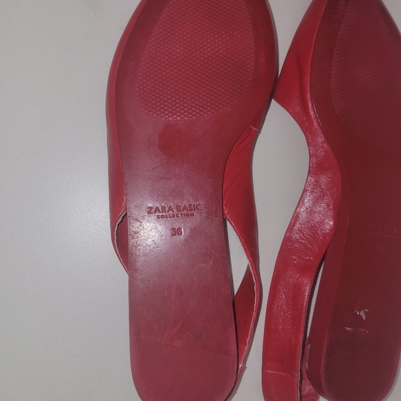 "Red  Punta de Zara Red Disalonated Shoes" Size 6 - Picture 8 of 8